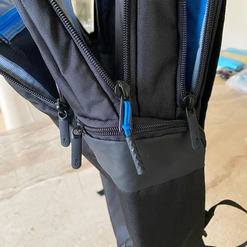 Dell Black Backpack with Blue Accents - Padded Laptop Pack
